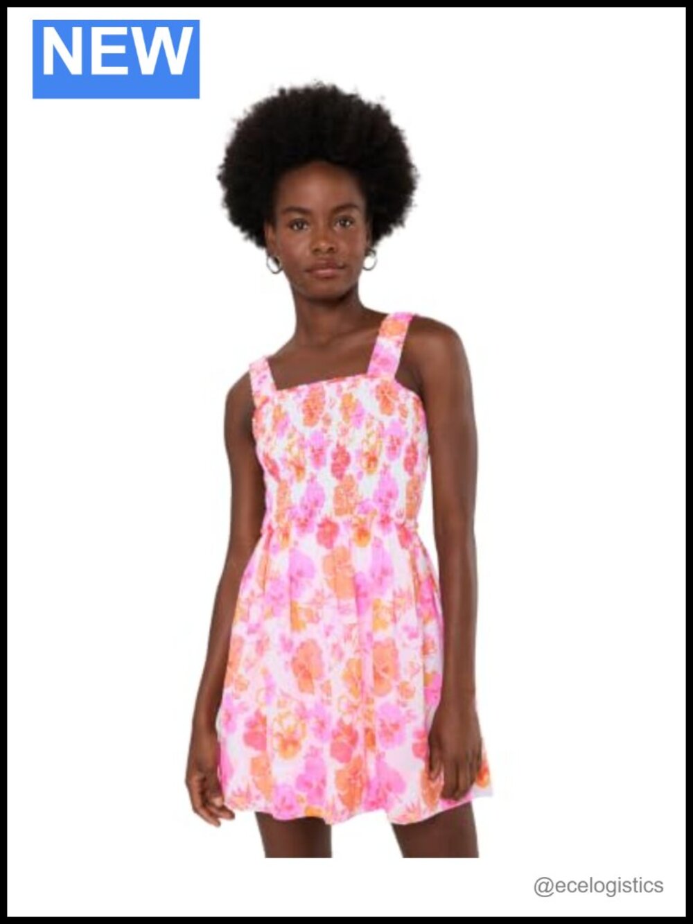 Lilly Pulitzer Hadly Skirted Romper Smocked Cotton Fit-and-Flare Sleeveless